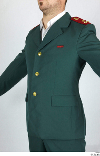  Photos Army man in Ceremonial Suit 2 20th century army ceremonial green jacket upper body 0004.jpg